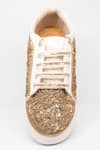 Shop_The Saree Sneakers_Gold Embroidered Sequin Sneakers _at_Aza_Fashions