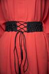 Shop_Mehraki_Black Embroidery Floral Cutout Belt _at_Aza_Fashions