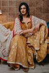 Aaryaa By Kashveen Kohli_Yellow Kurta Silk Embroidery And Print Zardozi Sharara Set _at_Aza_Fashions