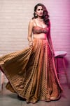Aaryaa By Kashveen Kohli_Yellow Lehenga Silk And Dupatta Soft Net Mirror, Mukaish, Thread, Foil & Set _Online_at_Aza_Fashions