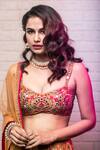 Shop_Aaryaa By Kashveen Kohli_Yellow Lehenga Silk And Dupatta Soft Net Mirror, Mukaish, Thread, Foil & Set _Online_at_Aza_Fashions