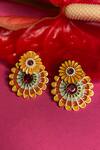 Shop_And Also_Sunflower Jacket Earrings_at_Aza_Fashions