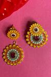 Buy_And Also_Sunflower Jacket Earrings_Online_at_Aza_Fashions
