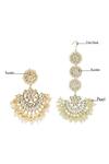 Ishhaara_Gold Plated Kundans Floral Maangtikka Set _Online_at_Aza_Fashions