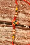 Buy_Nayaab by Aleezeh_Multi Color Stone Temple Motif Rakhi_at_Aza_Fashions