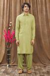 Buy Soniya G Green Handloom Silk Floral, Thread Pathani Kurta And Salwar Set Online at Aza Fashions Buy_Soniya G_Green Handloom Silk Floral, Thread Pathani Kurta And Salwar Set_Online_at_Aza_Fashions
