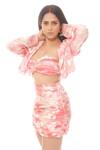 Buy The Iaso Pink Viscose Georegtte Lurex Abstract, Embroidered And Skirt Set at Aza Fashions Buy_The Iaso_Pink Viscose Georegtte Lurex Abstract, Embroidered And Skirt Set _at_Aza_Fashions