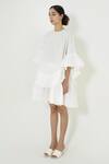 More Soul_White Cotton Ruffle Hem Dress_Online_at_Aza_Fashions