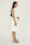 More Soul_White 100 % Cotton Collared Neck Shirt Dress_Online_at_Aza_Fashions