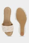 Shop_Aanchal Sayal_White Embroidered Maisy Wedges _at_Aza_Fashions