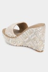 Buy_Aanchal Sayal_White Embroidered Maisy Wedges _Online_at_Aza_Fashions