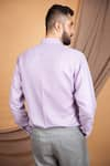 Shop_The Men's Kompany_Purple Poplin Cuff Sleeve Shirt  _at_Aza_Fashions