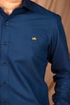 Buy_The Men's Kompany_Blue Cotton Shirt _Online_at_Aza_Fashions