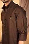 Shop_The Men's Kompany_Brown Cotton Shirt  _Online_at_Aza_Fashions