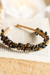 Buy_Choko_Black Embellished Golden Glit Garland Hair Band _at_Aza_Fashions