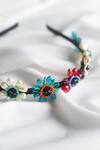 Shop_Choko_Multi Color Embellished Multicolored Floral Hairband _at_Aza_Fashions