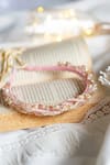 Choko_Pink Embellished Roseate Pearl Work Hair Band _Online_at_Aza_Fashions