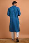 Shop_Kalp_Blue Cotton Kurta_at_Aza_Fashions