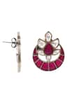 Noor_White Kundan Jadau Embellished Chandbalis _Online_at_Aza_Fashions