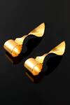 Buy_Noor_Gold Plated Uneven Abstract Earrings _Online_at_Aza_Fashions