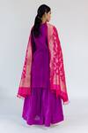 Shop_Mimamsaa_Pink Kinjal Pure Banarasi Silk Dupatta_at_Aza_Fashions