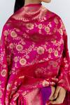 Mimamsaa_Pink Kinjal Pure Banarasi Silk Dupatta_at_Aza_Fashions