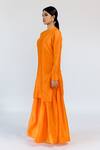 Buy Mimamsaa Orange Chanderi Silk Plain Round Pitambara Kurta And Pant Set Online at Aza Fashions Buy_Mimamsaa_Orange Chanderi Silk Plain Round Pitambara Kurta And Pant Set _Online_at_Aza_Fashions