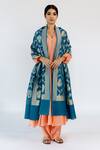 Buy_Mimamsaa_Blue Malti Pure Banarasi Silk Dupatta_at_Aza_Fashions