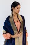 Buy_Mimamsaa_Blue Malti Pure Banarasi Silk Dupatta_Online_at_Aza_Fashions