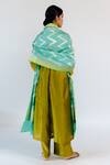 Shop_Mimamsaa_Blue Pure Banarasi Silk Woven Floral Kiran Dupatta  _at_Aza_Fashions