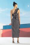 Shop_Pleats by Aruni_Grey Ruffle Pleated Skirt _at_Aza_Fashions