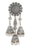 Buy_Heer-House Of Jewellery_Silver Plated Pearls Dolaa Jhumki Drop Earrings_Online_at_Aza_Fashions