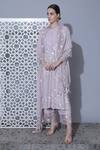 Mehak Talreja Couturre_Pink Cotton Voile Embroidered Thread Work Round Floral Anarkali Set _Online_at_Aza_Fashions