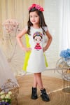 Buy_Hoity Moppet_White Crepe, Satin Embroidery Frida Kahlo Dress _at_Aza_Fashions