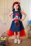 Buy_Hoity Moppet_Blue Denim Embroidery Minnie Mouse Dress _at_Aza_Fashions