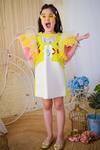 Buy_Hoity Moppet_Yellow Tulle, Crepe, Satin Embroidery Shift Dress _Online_at_Aza_Fashions