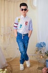 Buy_Hoity Moppet_White Cotton Embroidery Hot Wheels Shirt _at_Aza_Fashions
