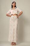Buy_Pasha India_Green Rayon Slub Floral Print Cropped Shirt_at_Aza_Fashions