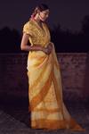 Amita Gupta_Yellow Silk Organza Printed Saree With Blouse_Online_at_Aza_Fashions