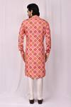 Shop_Aryavir Malhotra_Multi Color Cotton Silk Printed Bandhej Kurta Set For Men_at_Aza_Fashions