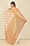Shop_Nazaakat by Samara Singh_White Silk Woven Floral Saree_at_Aza_Fashions