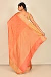 Shop_Nazaakat by Samara Singh_Orange Silk Woven Abstract Saree_at_Aza_Fashions