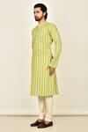Buy_Arihant Rai Sinha_Multi Color Cotton Printed Stripe Kurta_Online_at_Aza_Fashions