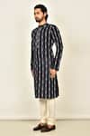 Buy Arihant Rai Sinha Blue Cotton Geometric Print Full Sleeve Kurta Online at Aza Fashions Buy_Arihant Rai Sinha_Blue Cotton Geometric Print Full Sleeve Kurta _Online_at_Aza_Fashions