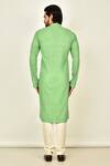 Shop_Arihant Rai Sinha_Green Cotton Chikankari Kurta_at_Aza_Fashions