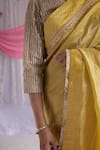 Shop_Shorshe Clothing_Yellow Handloom Tissue Embroidered Saree _Online_at_Aza_Fashions