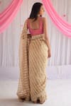 Shop_Shorshe Clothing_Pink Handloom Tissue Solid Scoop Neck Blouse _at_Aza_Fashions