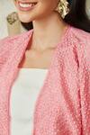 Buy_Twenty Nine_Pink Crushed Silk Tie And Dye Front Open Bolero Cape _Online_at_Aza_Fashions