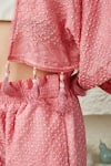 Shop_Twenty Nine_Pink Crushed Silk Tie And Dye Front Open Bolero Cape _Online_at_Aza_Fashions