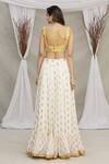 Shop_Priti Sahni_White Blouse  Raw Silk, Dupatta  Tulle, Lehenga  Embroidered And Set _at_Aza_Fashions